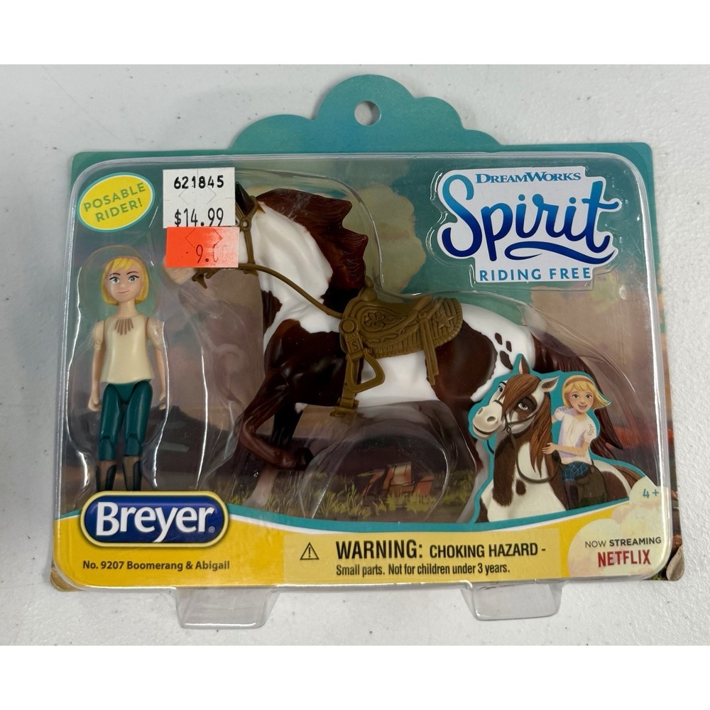 BREYER Boomerang & Abigail #9207 Spirit Riding Horse And Figure *BRAND NEW*